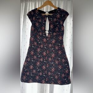 EUC Free People Black Floral Dress, Size 6